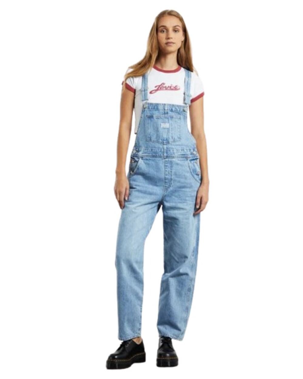 LEVI'S Women's Vintage Overalls Medium What A Delight Blue Denim NWT